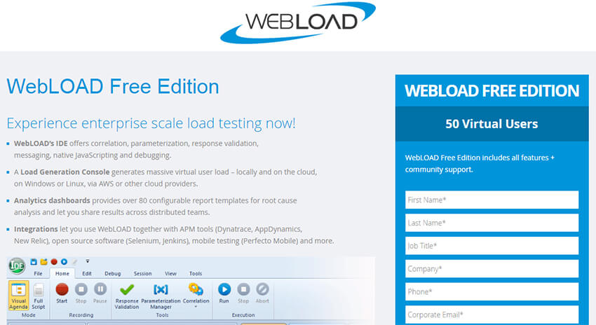 WebLoad - Mobile App Testing Tools